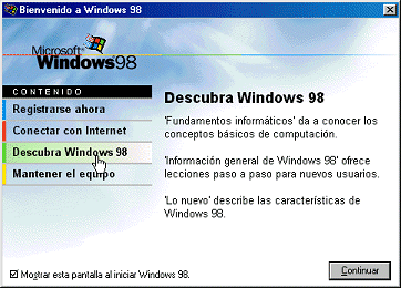 Bienvendio a Windows 98