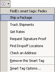 Etiqueta inteligente: Fedex - nombre