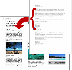 El documento existente usó en el folleto