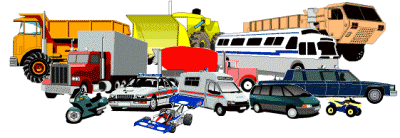 Vehicles galore - how many can you identify? Click the picture to see answers.