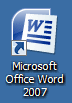 Icon: Word 2007 on the Desktop