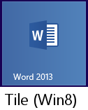Tile: Word 2013 (Win8.1)