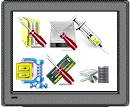 Screen with logos of utility programs