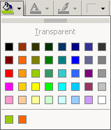 Button: Fill with palette displayed