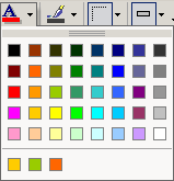 Button: Font/Fore Color - palette