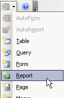 Button: New Object - Report