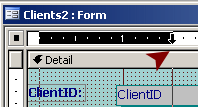 Form Design View: dragging on the ruler to select controls