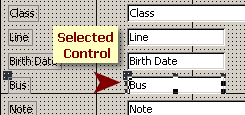 Control selected