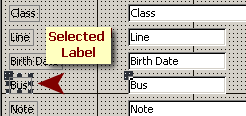 Label selected