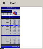 OLE Object: Excel spreadsheet