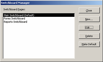Switchboard Manager: step 1 - select page or create new