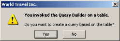 Message: You invoked the Query Builder on a table