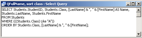Query SQL View