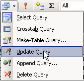 Button: Query Type - Update Query