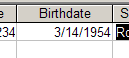 Birthdate corrected - 3/14/54