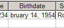 Birthdate wrong - February, 14, 1954
