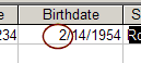 Birthday formatted as 2/14/54 instead of 02/14/54