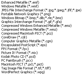List of image file formats recognized by PowerPoint