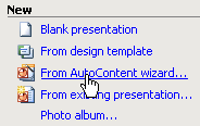 Pane: New Presentation - From AutoContent Wizard (2003)