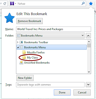 Dialog: Edit This Bookmark (Firefox 29)