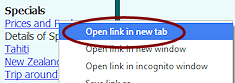 Right Click Menu: Open in new tab (Chrome 34)