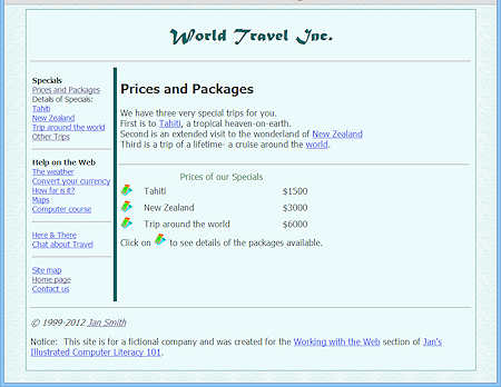 World Travel Inc: Prices and Packages 