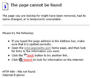 404 error in IE5