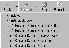 Back button - list after Address Paths