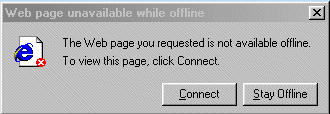 Dialog- web page unavailable while offline