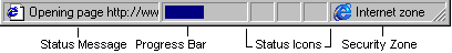 Status Bar with parts labeled