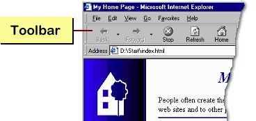 Browser window with Toolbar labeled