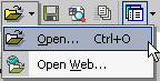Button: Open | Open...