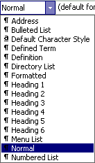 Button: Style - with list of styles showing