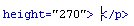 Code: height="270"> </p>