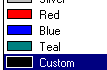 Drop list of colors: Custom selected (FPX)