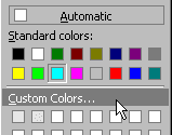 Color palette - Custom (FrontPage)