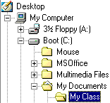 Folder Tree: C:\My Documents\My Class