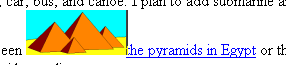 Text: pyramid image to left of "the pyramids in Eygpt"