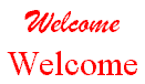 Welcome with font set and with default font