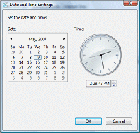Dialog: Date and Time Settings