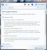 Help - More support options (Win7)