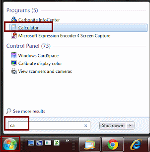Search box in Windows 7