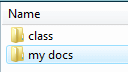 Computer: my docs folder selected in Details view (Vista)