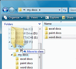 Folder tree - moving folder by dragging (Vista)