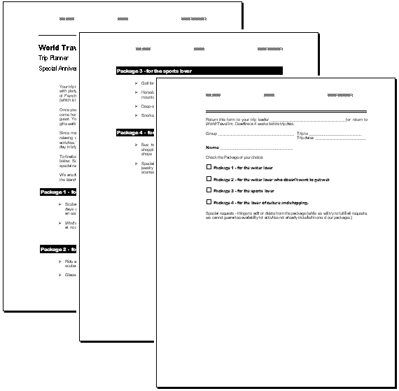 Document after adjusting columns