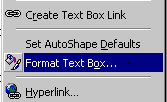 Menu - Format Text Box
