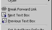 Menu - popup for a text box in the middle of a chain