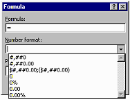 Dialog- Formula- Number formats list showing