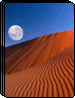 Sand dune with moon
