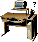 el escritorio de computadora con huella